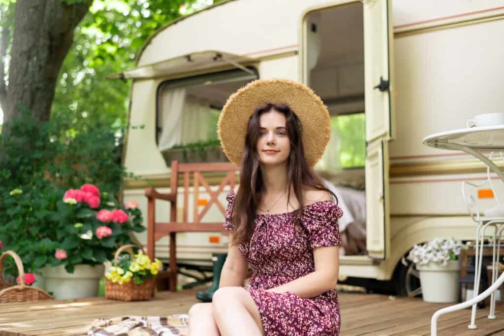 RV campground woman