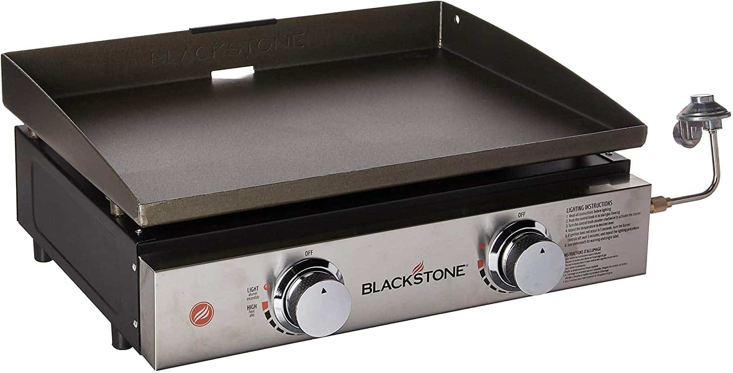  Blackstone 1666 Tabletop Without Hood-Propane Fuelled Outdoor Grill, 22 inch, Black