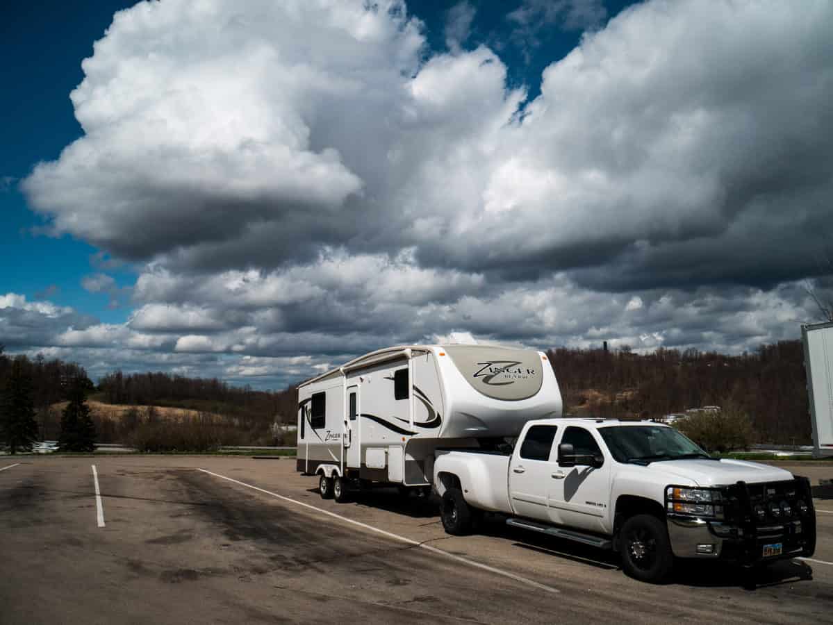 riding in moving fifth wheel trailers