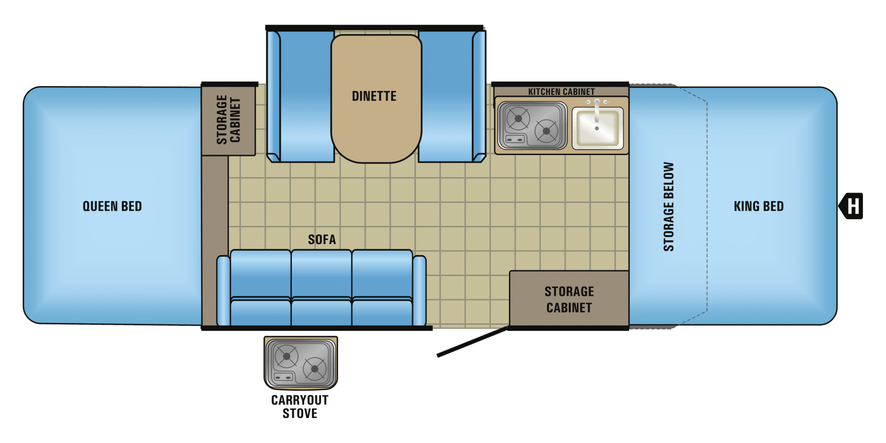 different travel trailer floor plans