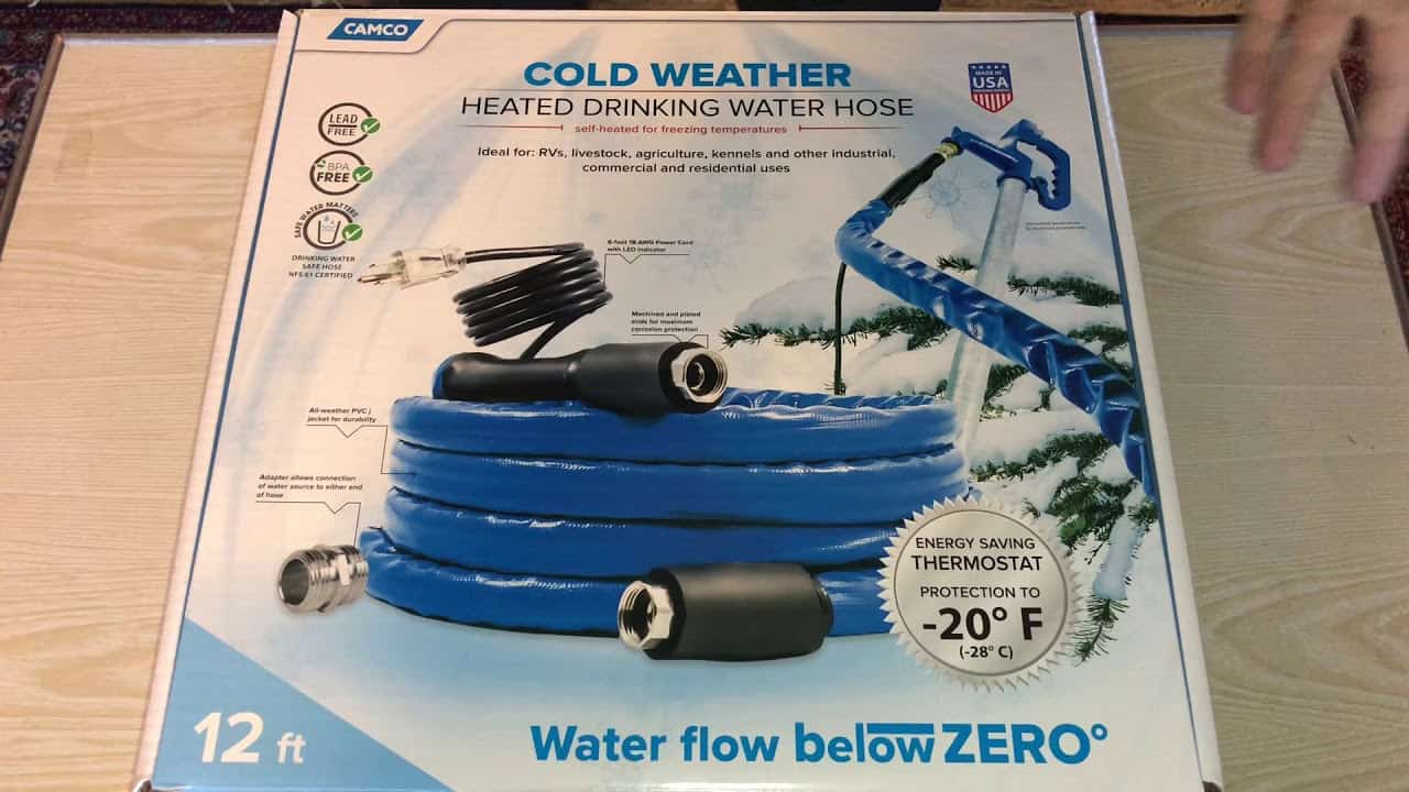 RV Camper Freeze Protected Pirit 12' Heated Water Hose 