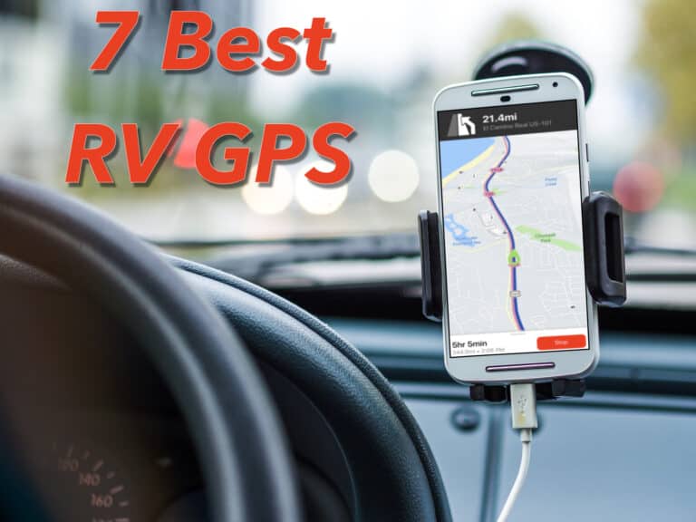 7 best rv gps - phone with gps app on dashboard