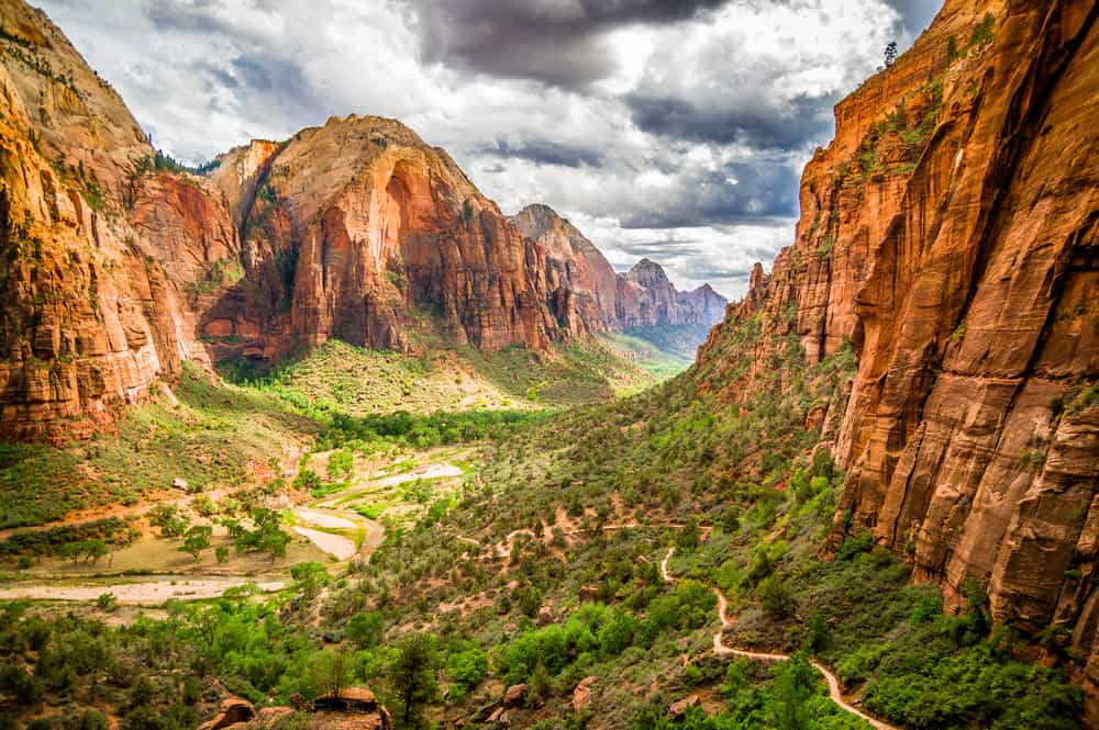 A view of Zion National Park in Utah.