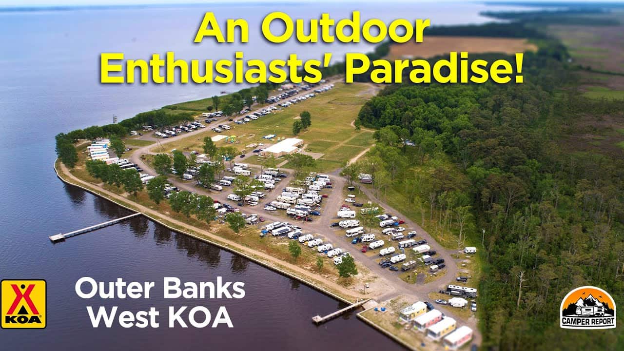 YouTube thumbnail of KOA Outer Banks West coastline