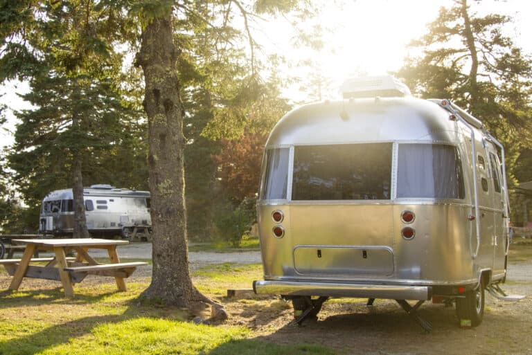 Airstream in wooded campsite - should you avoid travel trailer financing?