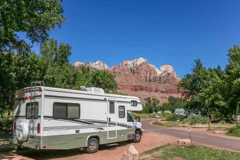 RV with national park campground reservations