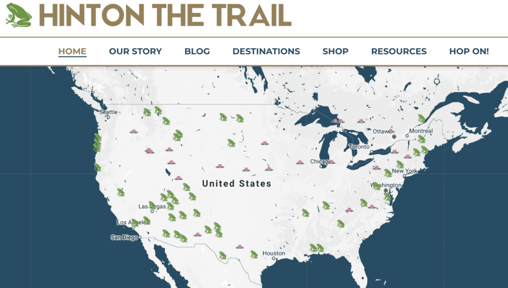 Hinton the Trail's RV travel map