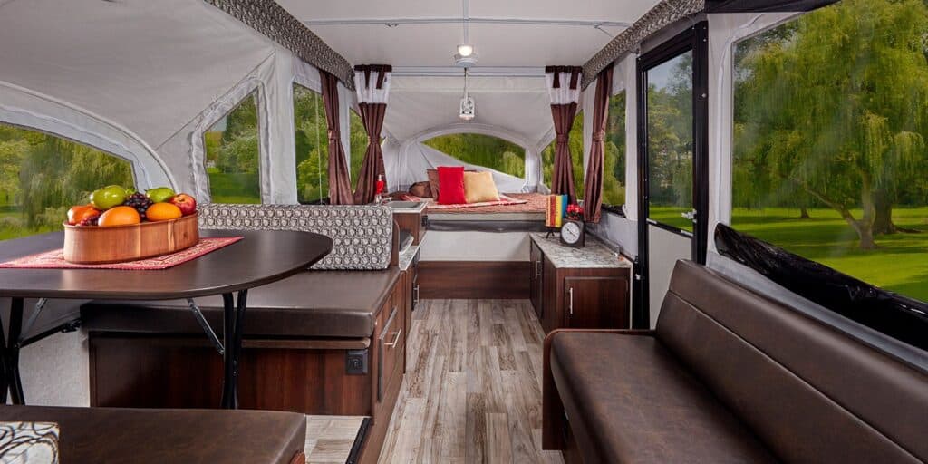 inside the Jay Sport Camping Trailer