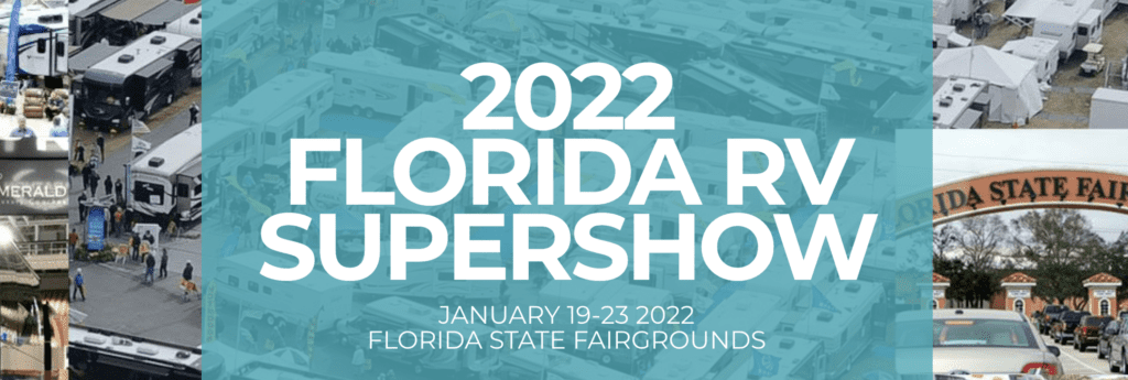 2022 Florida RV SuperShow home page banner.