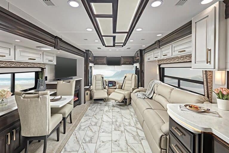 interior of Entegra Cornerstone, one of the best 2022 Class A Diesel Motorhomes