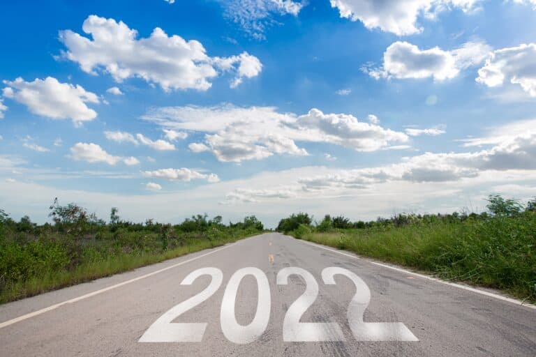 Scenic Open Highway with 2022 Inscribed
