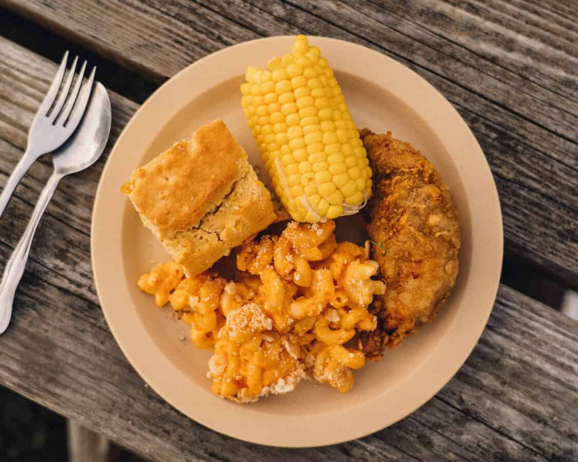 southern food on plate 