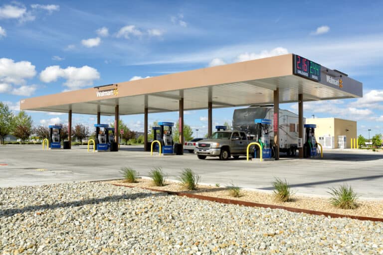 RV at gas station - feature image for cheapest gas in the US