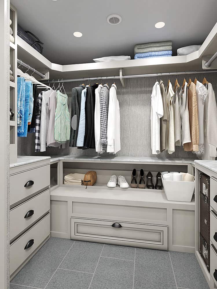 wardrobe closet space in the RV