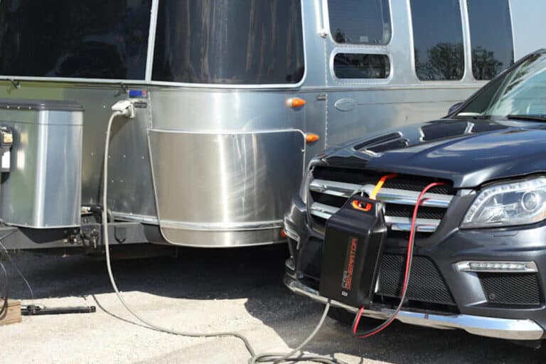 CarGenerator providing emergency power to Airstream camper
