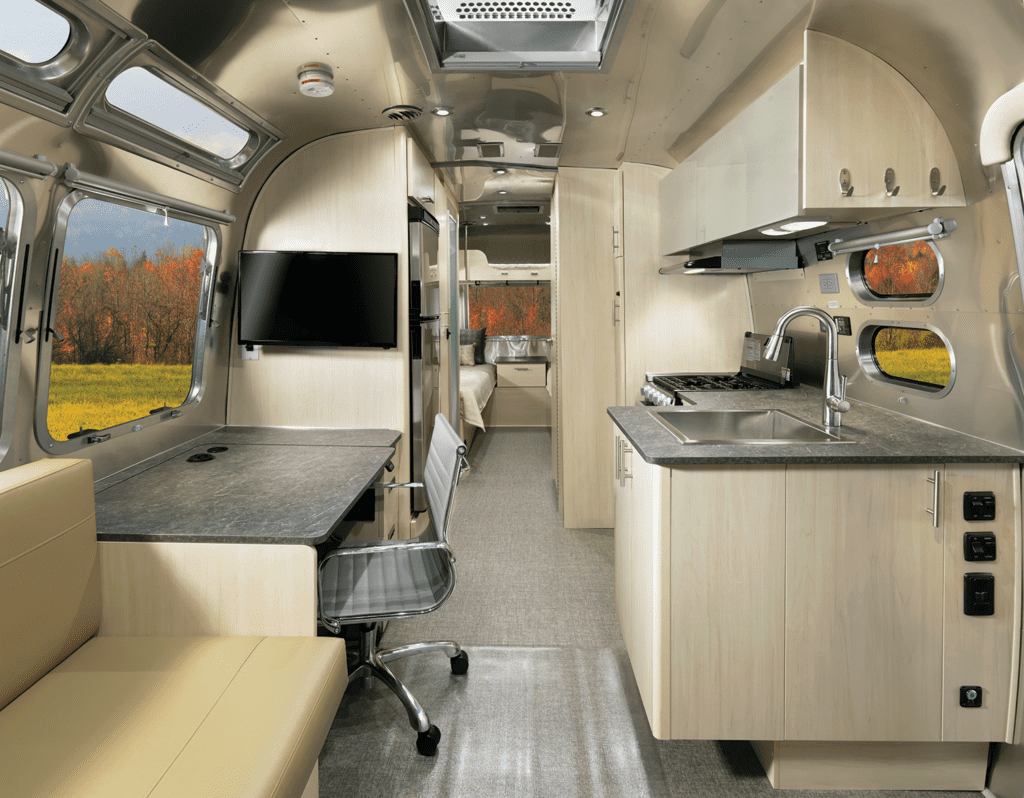 interior of flying cloud airstream 