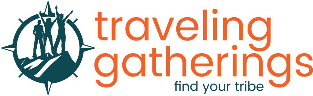 logo for event listing site, traveling gatherings