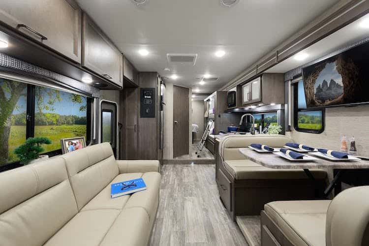 inside the motorhome without slides
