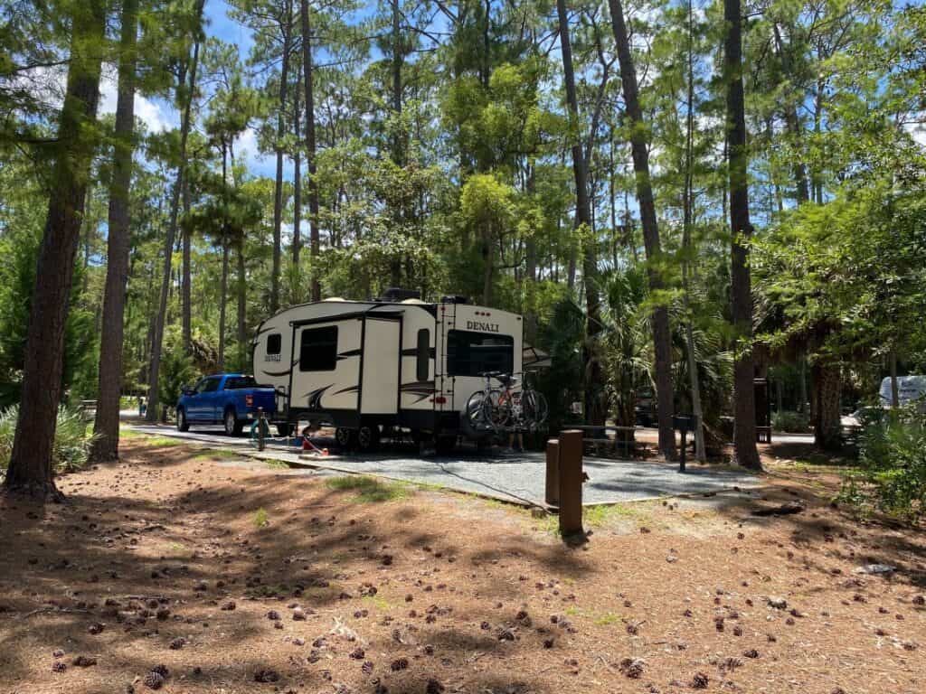 RV in campground, feature image for best campgrounds of 2022