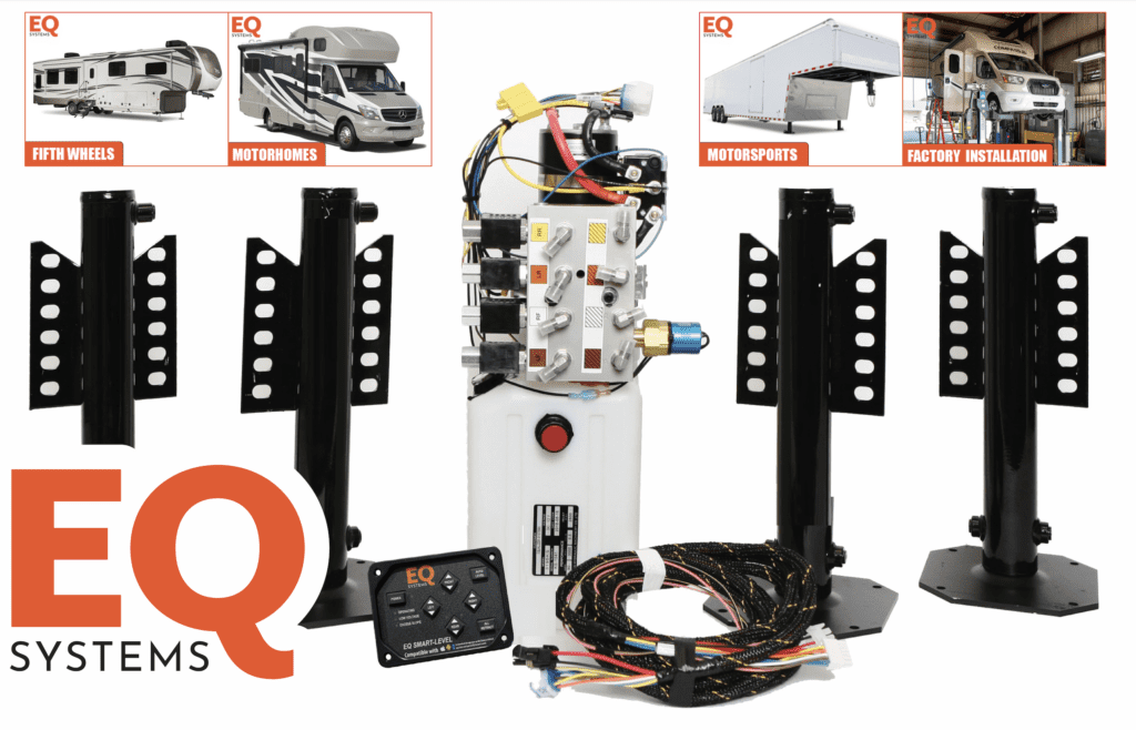 EQ systems automatic rv leveling system with logo