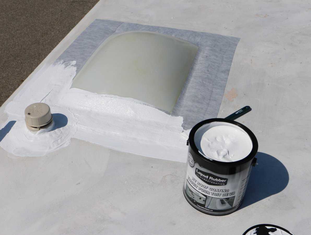 RV roof repair being performed with Liquid Rubber RV Products