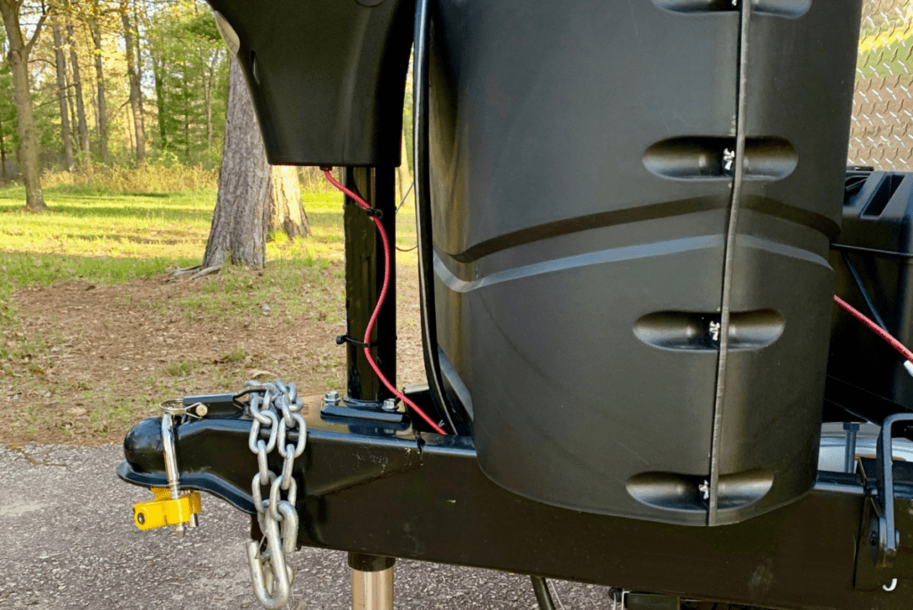 RV hitch with hitch lock attached - RV theft