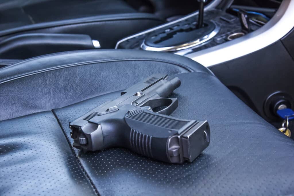 gun on seat, gun laws