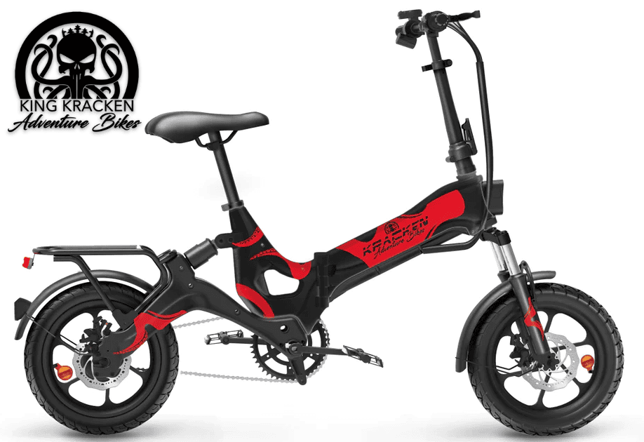 new electric bike the Kracken flex cruise in red