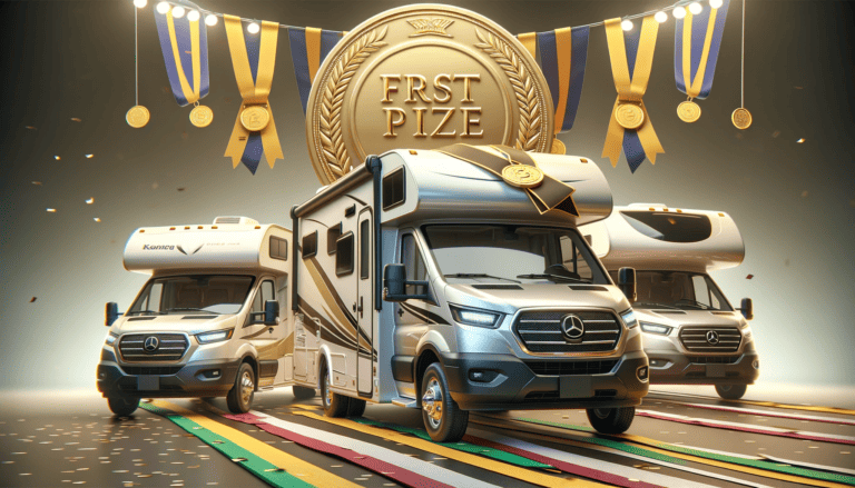 3 small class c rvs in a row awarded 1st, 2nd, and 3rd prize
